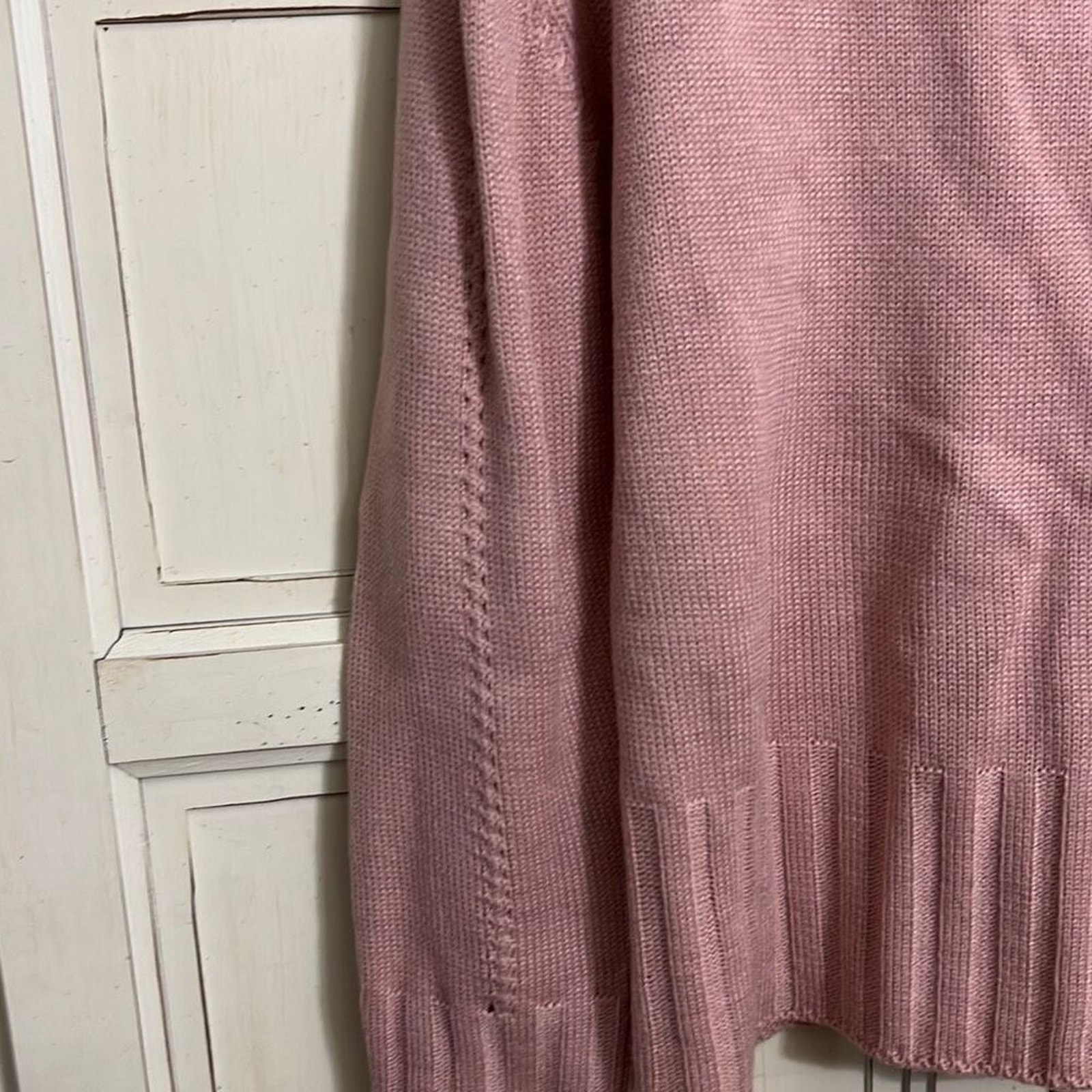 Nwt &Merci En Merci Size Medium Pink Sweater Opening In Back — image 2 of 5